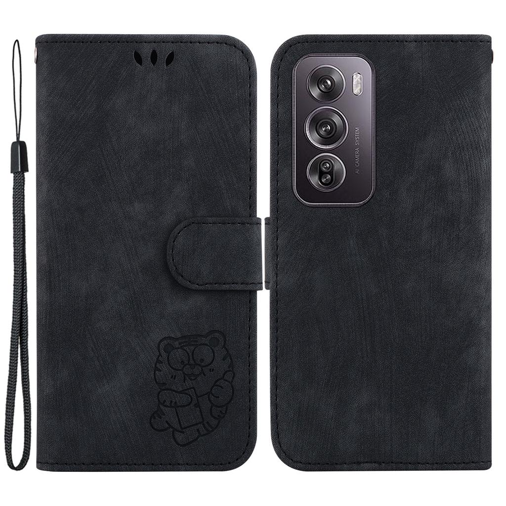 Für Oppo Reno12 Pro 5G (Global) Ständerhülle Niedlicher Tigeraufdruck Leder Brieftasche Handyhülle