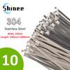 10 20 50 100 200 Pcs 10mm 0.39 inch 304 Stainless steel cable twist tie lock metal zip wrap coated metal detectable cable tie
