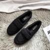 Women's Thick-Soled Furry Loafers, Autumn & Winter Lamb's Wool Bean Shoes, Plus Velvet Cotton, Sizes 41-43 Available