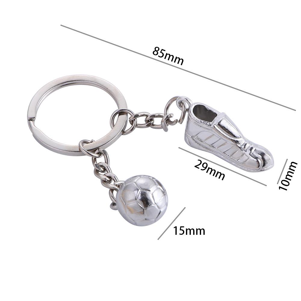 Stainless Steel Sport Hanging Keychain Metal Chain Football Key Chain Soccer Shoes Key Rings