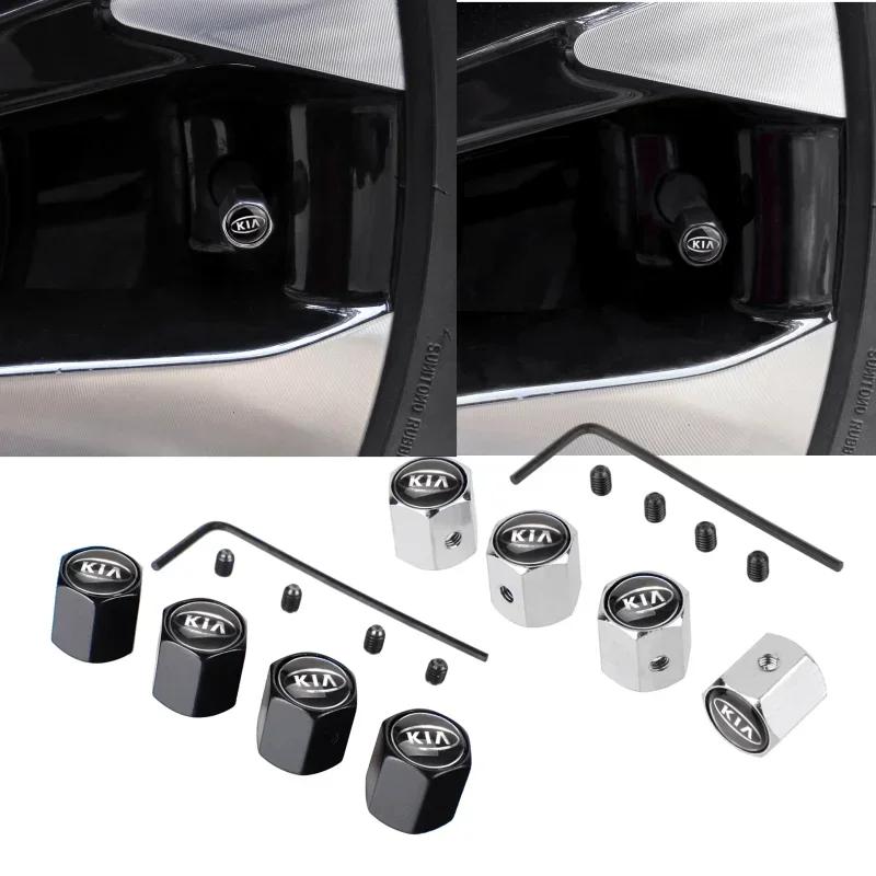 For KIA K3 K5 K7 Sportage Sorento Soul Optima Ceed Rio Soul Ceed Stinger Stonic Car Anti-theft Tire Caps Valve Cover Accessories