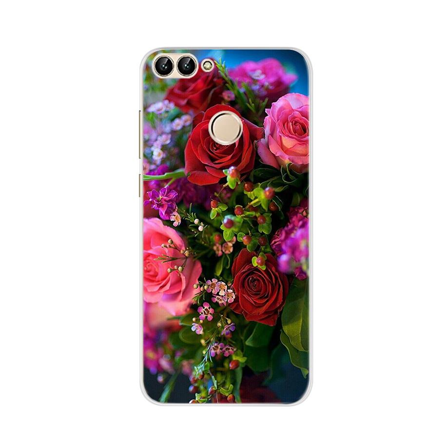 For Huawei P Smart Case TPU Soft Silicon Lavender Flower Back Cover Phone Case For Huawei P Smart 2018 FIG-LX1 PSmart Case 5.65"