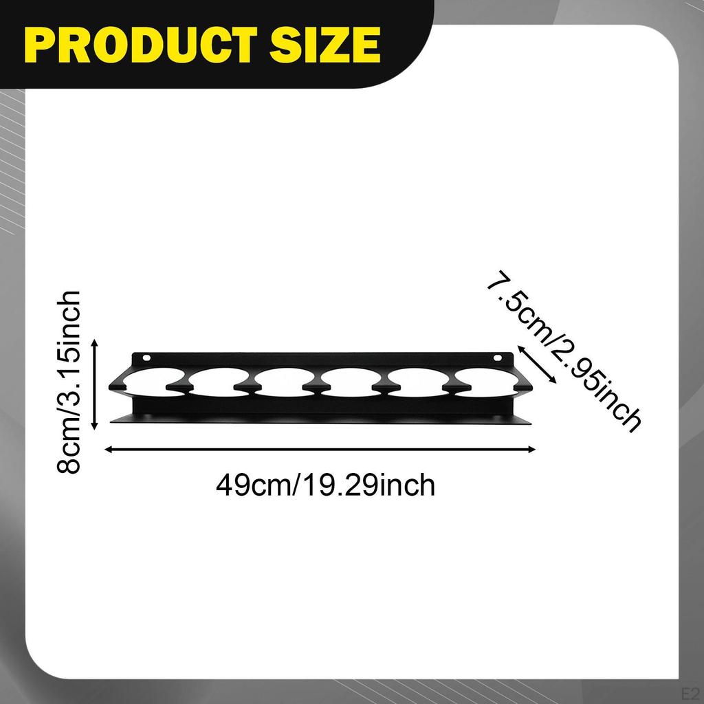 Spray Can Holder Organizer Storage Rack Wall Mounted Versatile 6 Holes for Shop Workspace