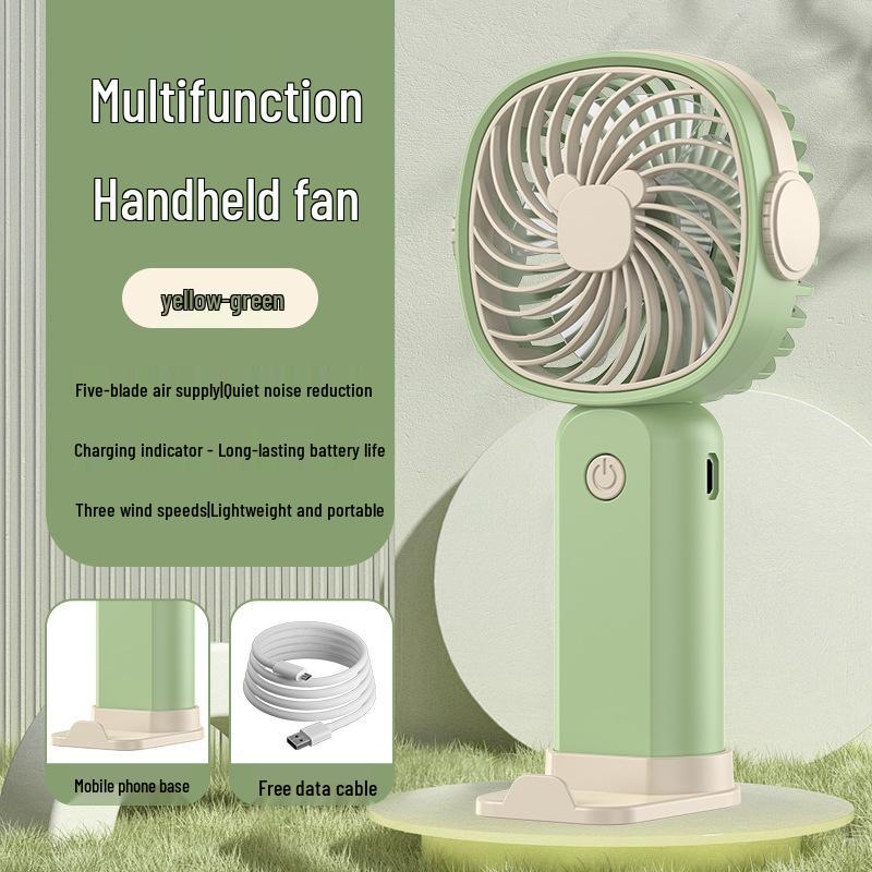 Portable USB Rechargeable Neck-Hanging Foldable Mini Handheld Fan with High-Speed Turbine