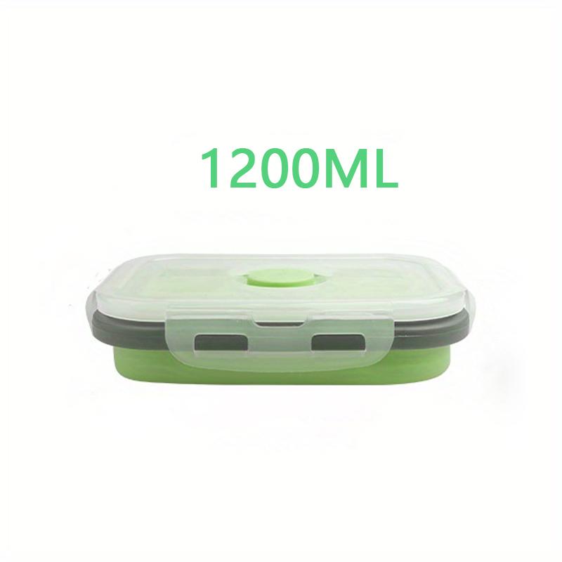 1/4PCS Folding Silicone Lunch Box Kitchen Refrigerator Preservation Box Eco-Friendly Picnic Storage Box Stackable Space Save