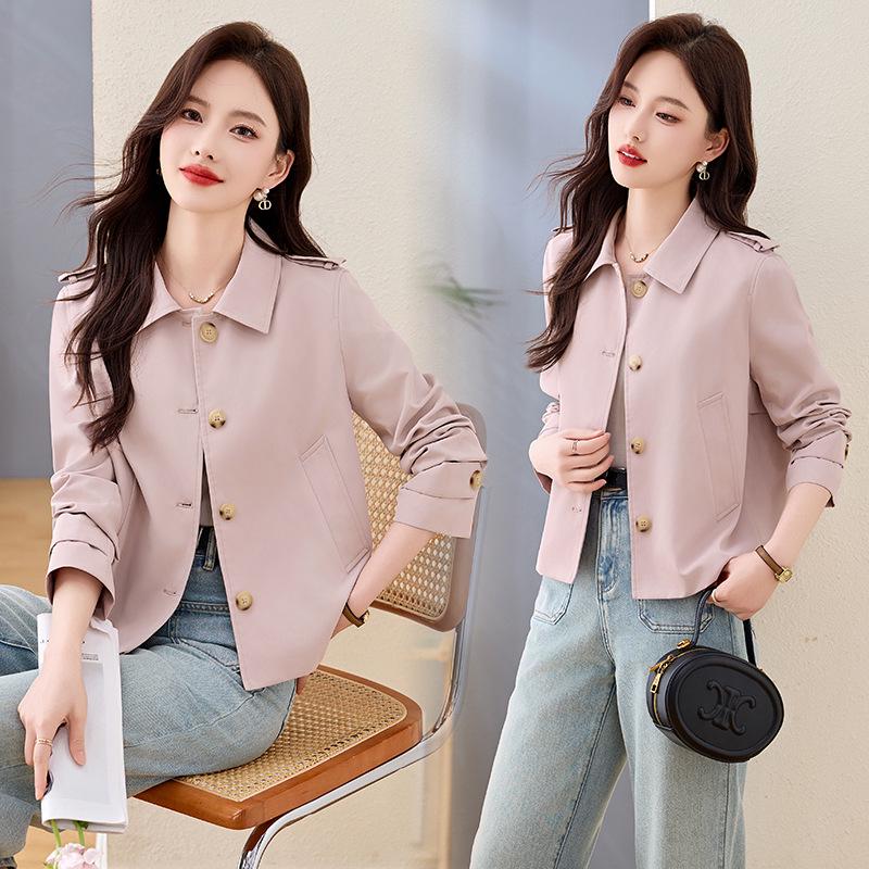 

Маленькая модная женская куртка - Весна/Осень 2025, Высококлассный повседневный приталенный и универсальный топ (MS8822) XXL 65-70 kg розовый