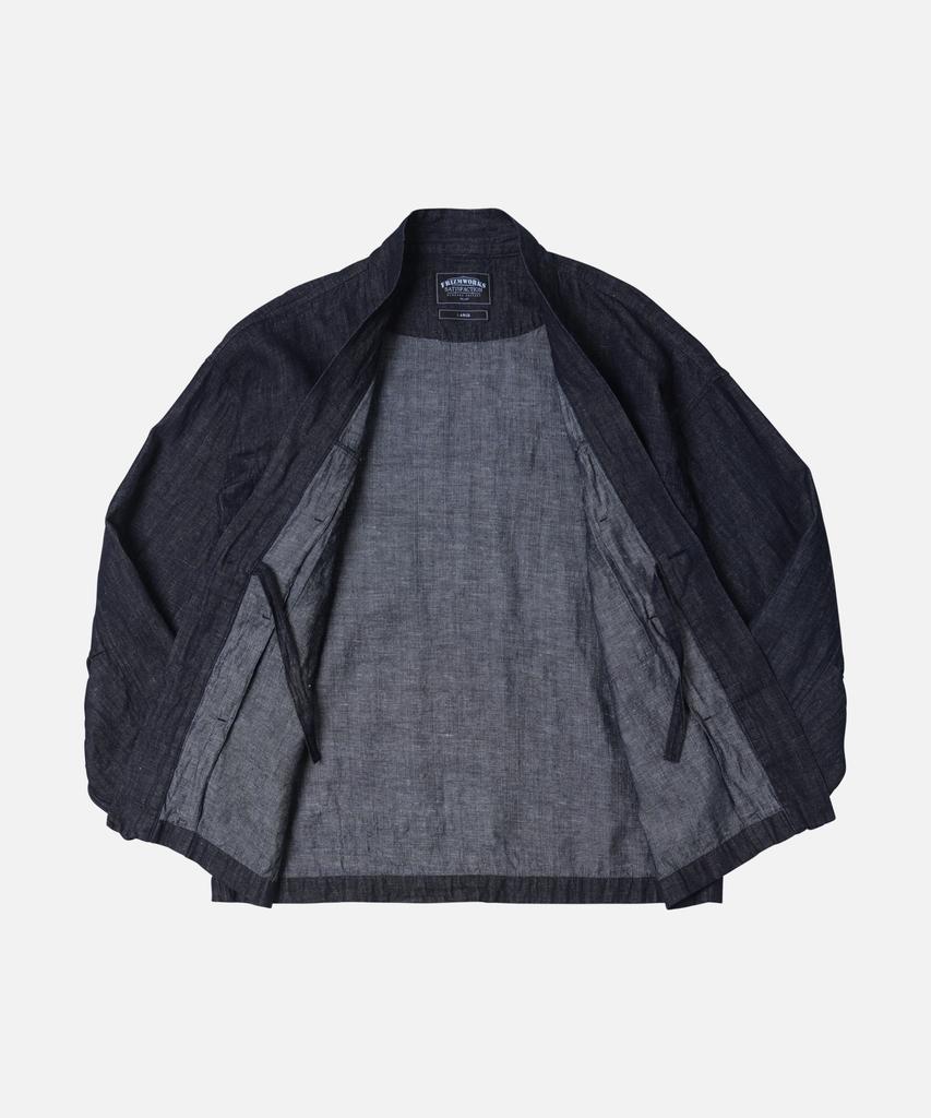 Frizmworks Linen Denim Trucker Durumagi _ Indigo