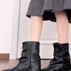 Fashion 2025 Retro Chunky High Heel Stack Boots Mid-thigh Boots Women's Autumn and Winter