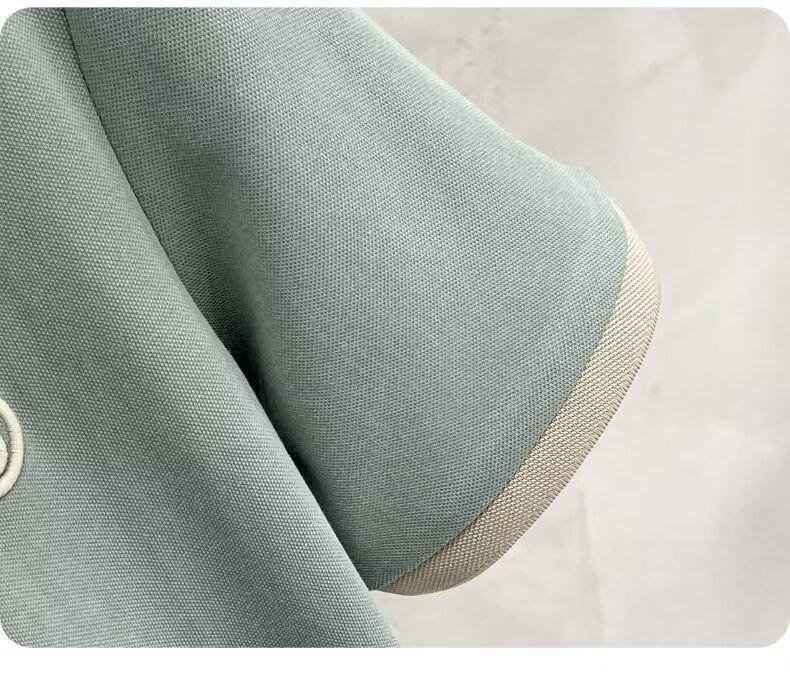 Men's British Style Light Luxury Polo Shirt with Contrasting Color Lapel, Short Sleeves, and Letter Embroidery - Casual Summer Trend.