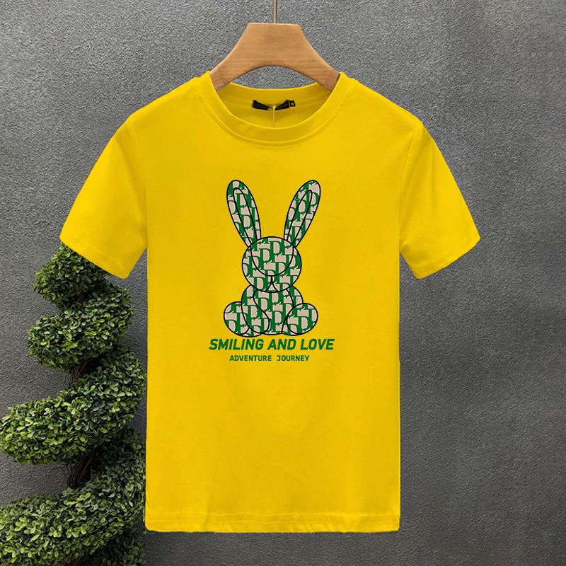 New Luxury Brand Rabbit 100% Cotton High Quality Print Couple Tees Summer Harajuku For Men/Women Short Sleeve T-shirt Asian Size