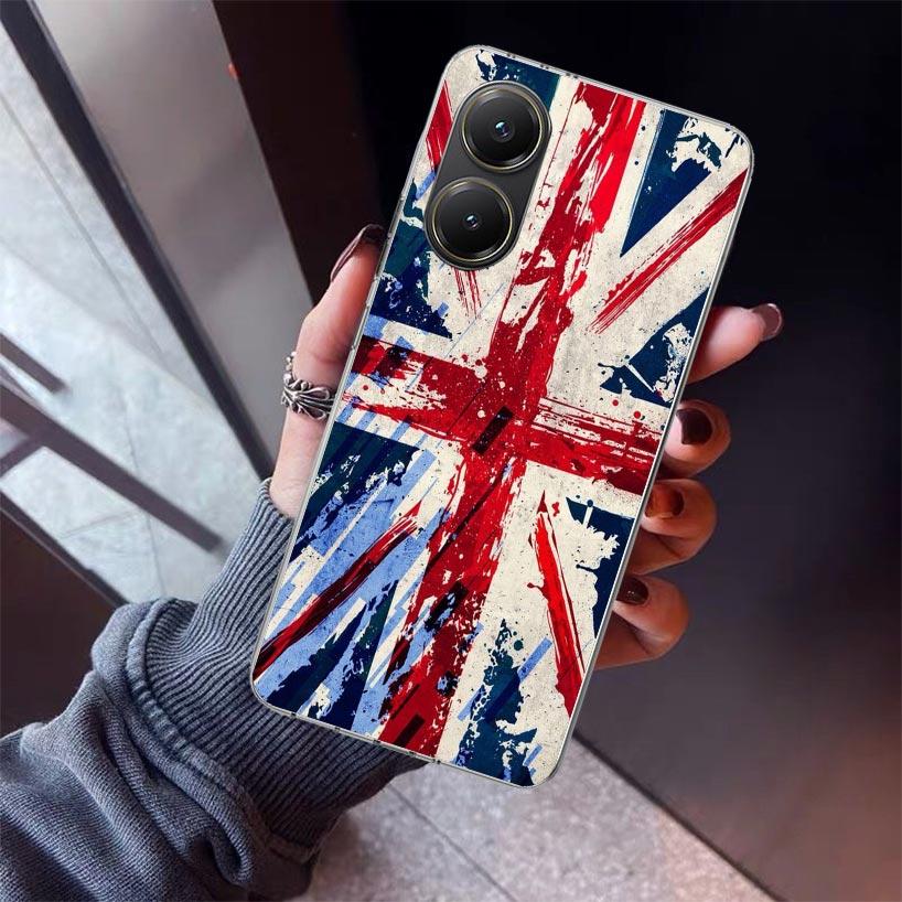 Union Jack England UK Flag Phone Case For Xiaomi Poco X5 X6 X7 Pro F7 Ultra M7 Redmi 15C 15 13C 13 12C 12 10 10C 10A 9 9C 9T 9A