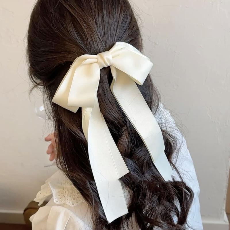 Women Hair Bows Barrette Hair Clip 2000s Trend Side Clip Fashionable Elegant Sweet Bowknot Photo Props
