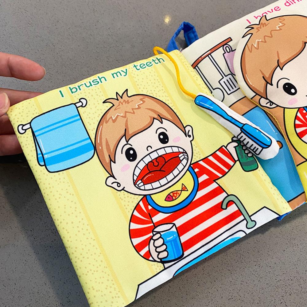 Fabric Montesorii Crinkle Book with Drawings and Sound for Kid New Born Babies From 0 To 12 Messes Brinquedos 1year Learning Toy