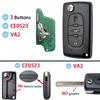 ASK FSK For Citroen C2 C3 C4 C5 C6 Xsara Berlingo For Peugeot 207 307 308 407 607 807 HU83 VA2 CE0536 CE0523 Flip Remote Car Key