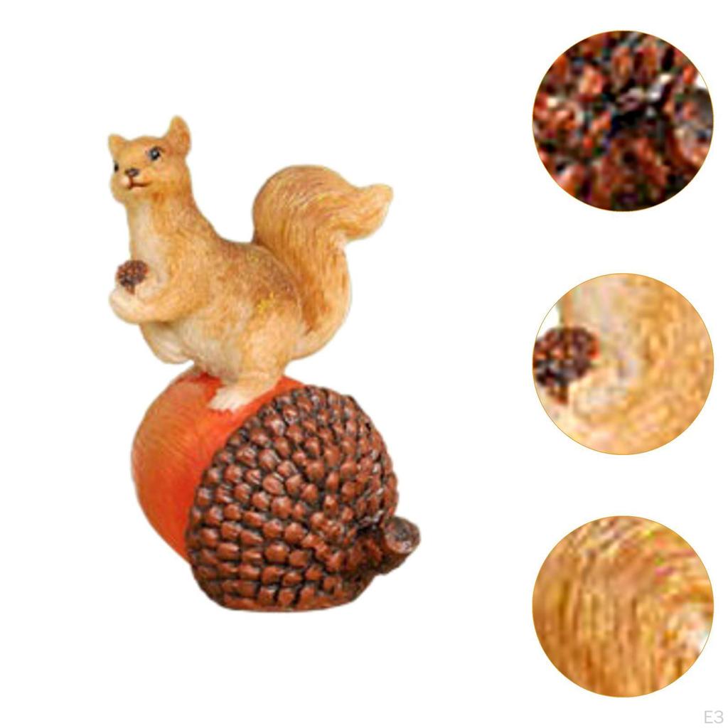 Garden Sculpture Squirrel Ornament Animal Model Novelty Statue Resin Figurine for Park