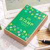Cute Leaf Wooden Rubber Garden Made in Green Message Letter Flowers Stamps, Stamps, 54-Piece Set, Design, Japan, Eco-Friendly, Plants, Leaf,