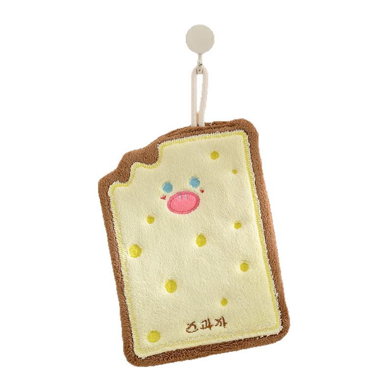 Cute Cartoon Quick-Dry Hanging Towel - Thickened Coral Fleece for Kitchen & Bathroom Use
