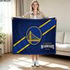 Golden State Warriors Print Flannel Blanket High Quality Warm Comfortable Cover for All Seasons Perfect for Gifts Home Decor