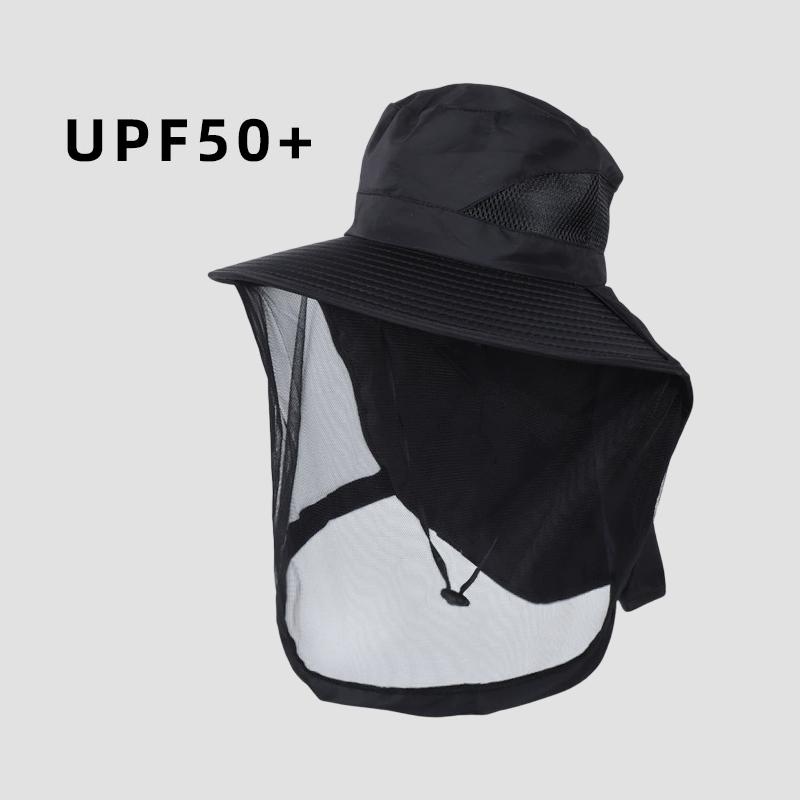Outdoor Fisherman Hat Wide Brim Bucket Hat Mosquito Hat With Mesh Repellent Insect Bee Protection Men Sunscreen Fishing Cap