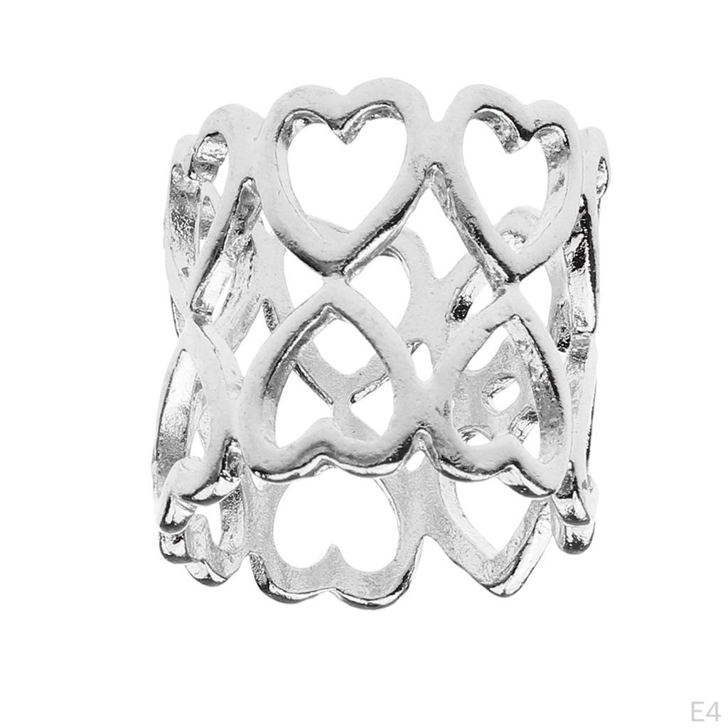 Wedding Clip Buckle Rings for Scarfs Fasten Holder Hollow Little Heart