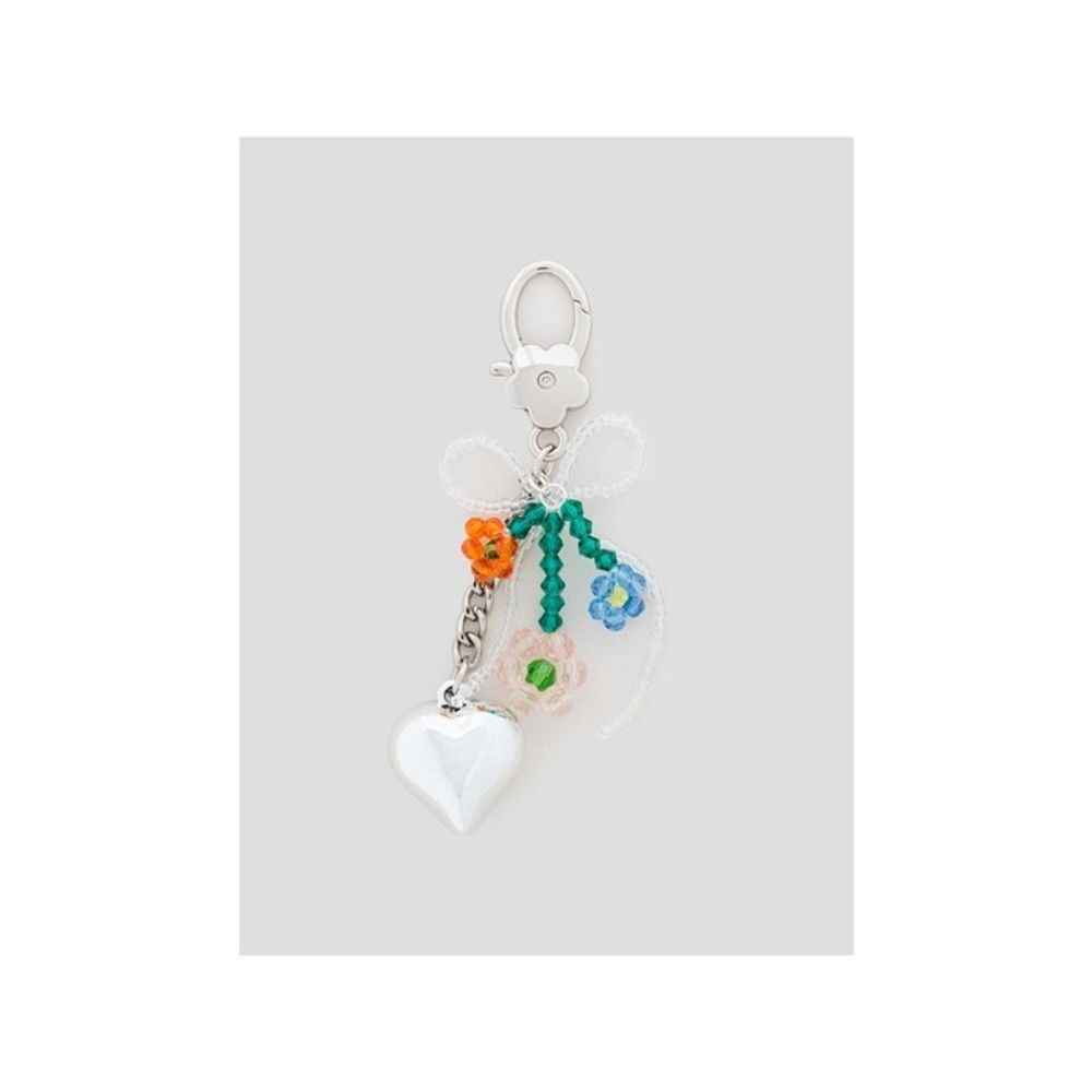 8seconds Flower Bead Keychain Gray (19578ZWY43)