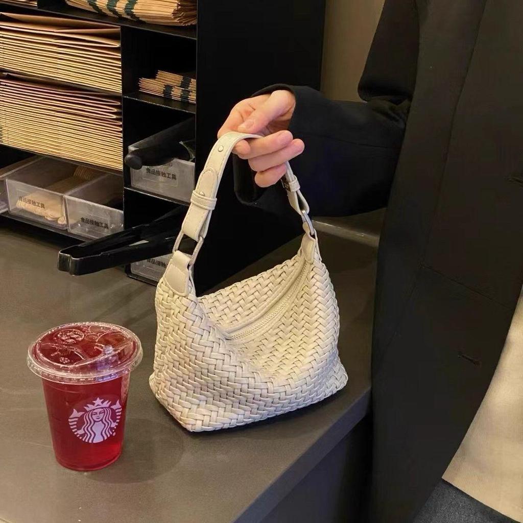 Damska modna torebka pleciona na dojazdy 2025 - wszechstronna torebka do ręki i na ramię