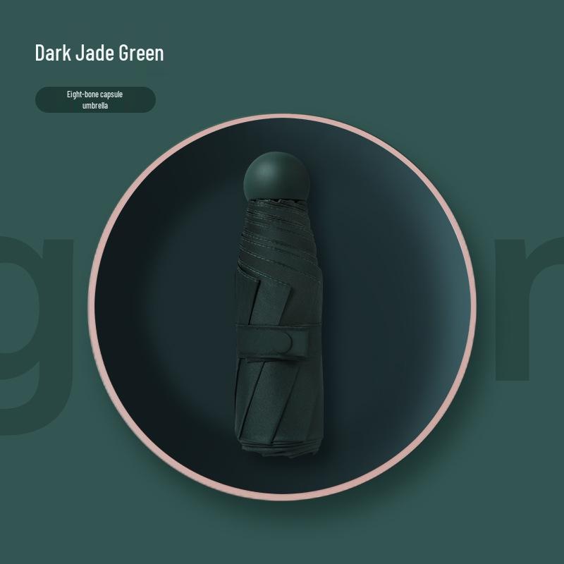 "Compact Ultralight 5-Fold UV Protection Mini Capsule Umbrella"