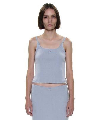 PARTIMENTO WOMEN Pwc Lace Trim Eyelet Sleeveless_Sky