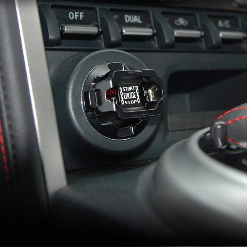 Car Engine Ignition Button Guard With Smooth Operation Metal Cover For Auto Interior Customization