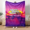 1 Stück Decke - Spiel Grand Theft Auto Aufdruckdesign,Leichte Decke für Sofa,Bett - Weich & Warm,Geschenk für Alle Jahreszeiten
