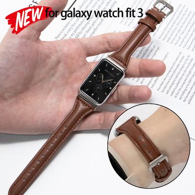 Λεπτός Δερμάτινος Λουράκι Για Samsung Galaxy Watch Fit 3 Έξυπνο Ρολόι Αθλητικό Λουράκι Για Galaxy Fit 3 Αντικατάσταση Γυναικείο Βραχιόλι Correas