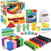 Calmado 450 Wooden Dominoes Party Edition Set Storage Bag Booklet Accessories – "Domino XXL" + + +