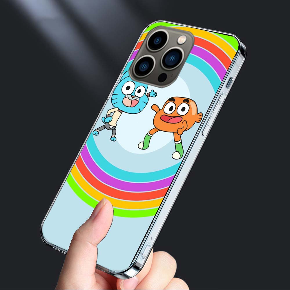 Cartoon The Amazing World of Gumball Phone Case For Iphone 16E 15 Pro 14 Plus 17E 16 17 Pro Max Air 11 12 13 Mini Shockproof