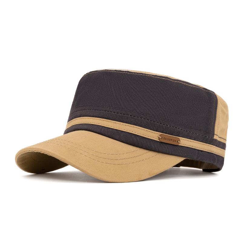 

Мужская кепка весна-лето плоская кепка уличная шляпа от солнца кепка с цветовой блокировкой хаки