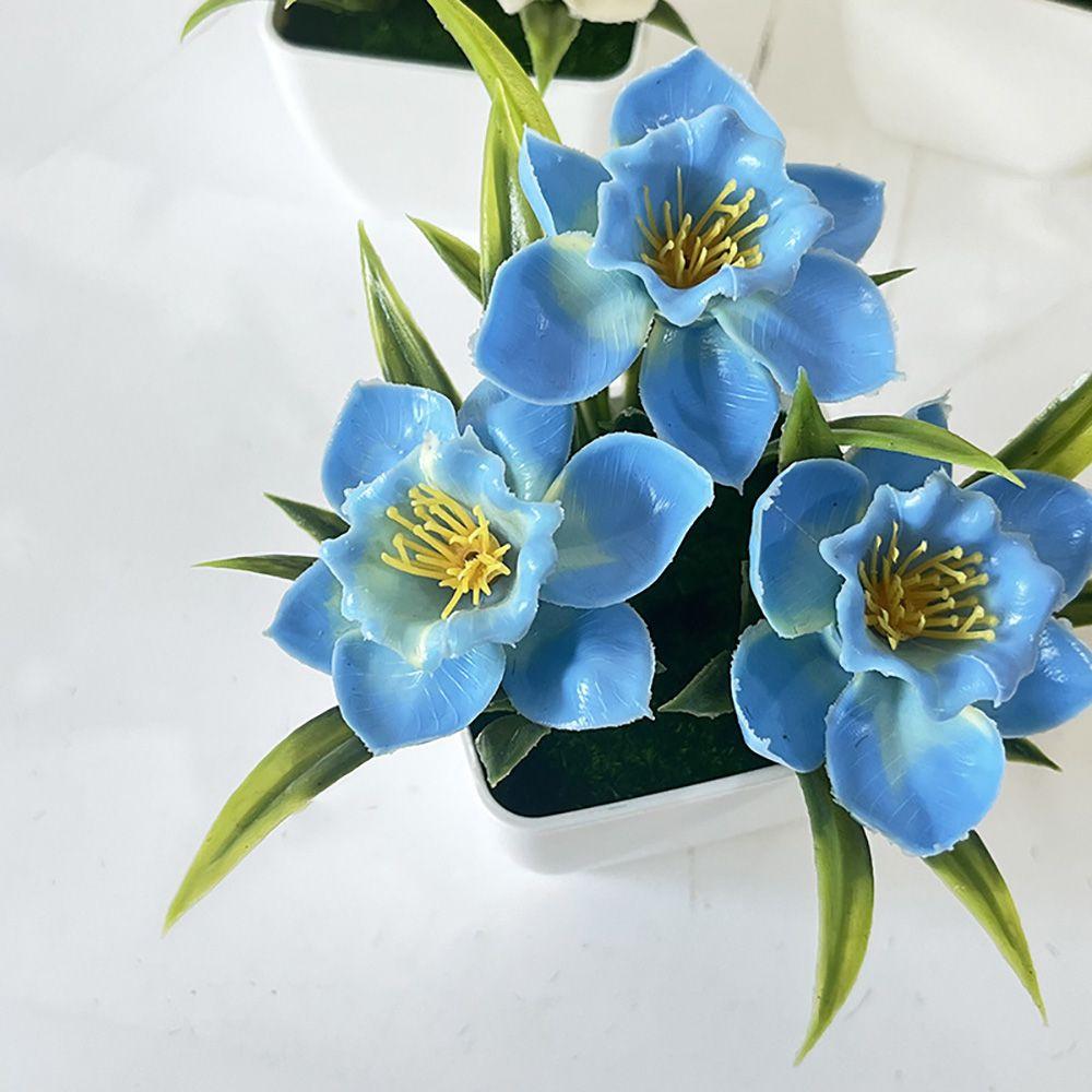 Multicolor Simulation Flowerpotted With Flowerpot Faux Potted Flowers  Home Decoration