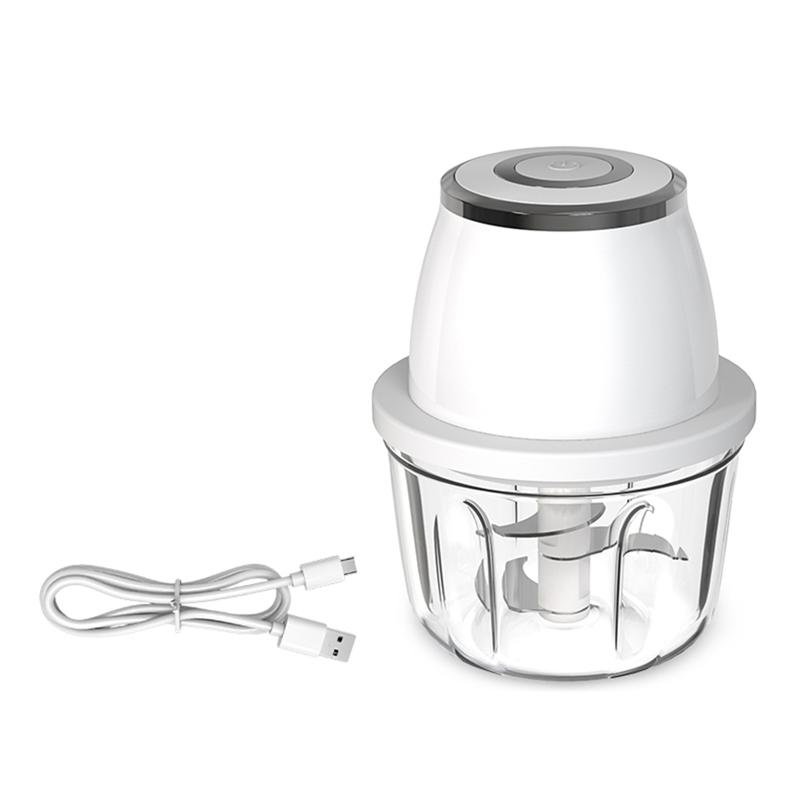 Portable Cordless Electric Food Chopper 350ML USB Rechargeable Mini Garlic Meat Vegetable Grinder for Outdoor Picnic Camping Kitchen Cooking