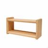 2-Laags Hardhout Houten Mokkenrek, Bureau Opbergrek, Keuken Organizer Stand Kersen 30x13.5x20cm