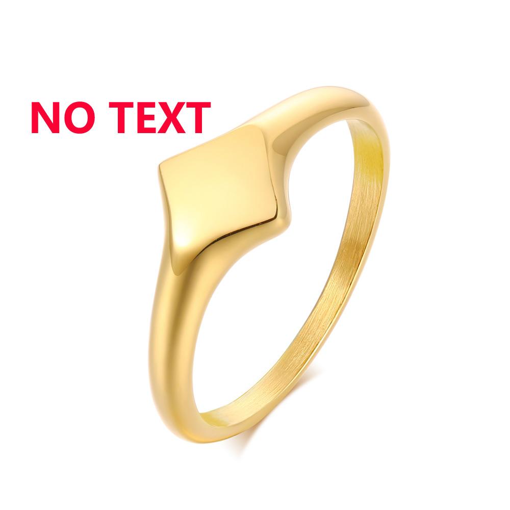 

Elegant Personalized Name Bar Ring for Women Gold Color Stainless Steel Signet Stamp Ring Round Square Initial Custom Jewelry 6