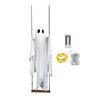 Halloween Decoration Outdoor Swing Ghost Ornament with LED Lights Adjustable Hanging Spooky Ghost Decor