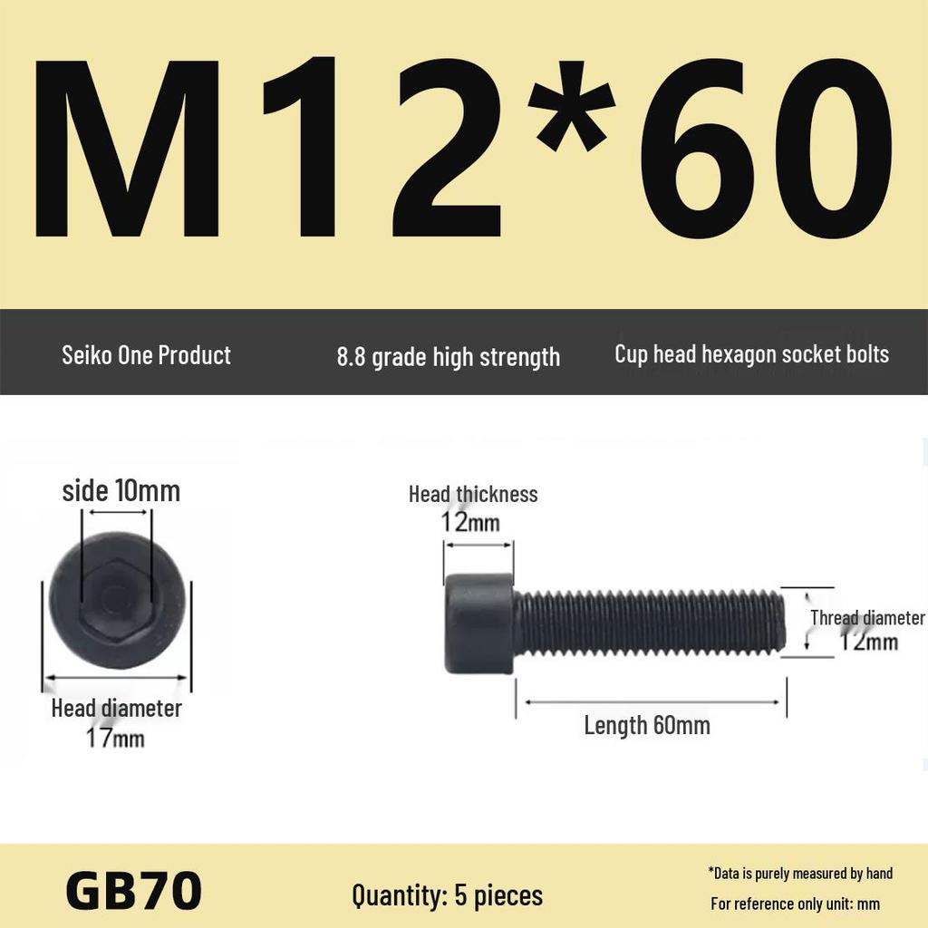 8.8 High-Strength Socket Head Cap Screw Bolt (M4-M16)