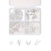 1 Box 4-Fächer 14/18 Karat Goldfarben Beschichtete Karabinerverschlüsse Offene Biegeringe Sets Für DIY Armband Halskette Schmuckherstellung Zubehör