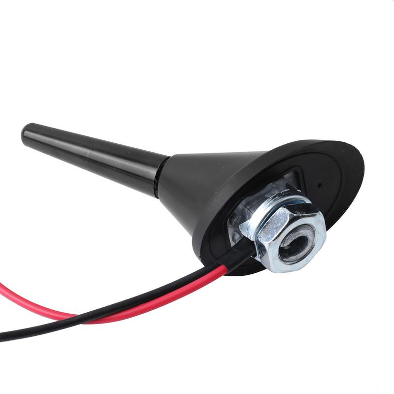 Universal 3cm Short Car Roof Antenna Aerial with Base AM/FM Signal Amplifier Booster Adapter Kit for Auto Vehicle SUV Styling