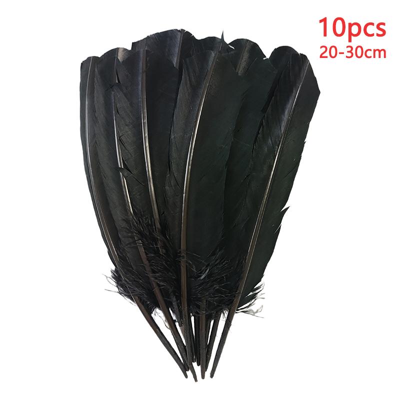 20-30 cm Dlouhá Černá Pírka Pro Řemesla Krůtí 10 ks Plumas Dekorace Velké Bažantí Ocas Piume Klobouk Vázy Karneval Dům Zakřivená