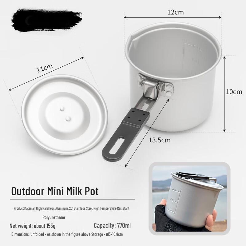 Outdoor Portable Folding Cookware Milk Pot 18*13