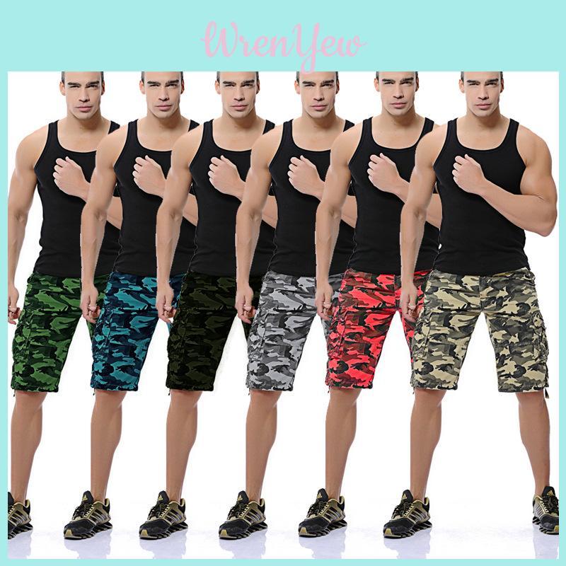 Premium Quality Men Sport Camouflage Cargo Shorts With Military Combat Design