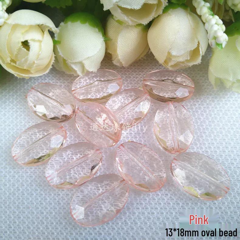 DIY Handmade Beading Kit: Transparent Acrylic Oval Beads for Jewelry, Curtain, Partition, and Accessories