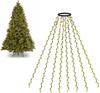LED Star Christmas Tree Topper with Colorful Waterfall Lights