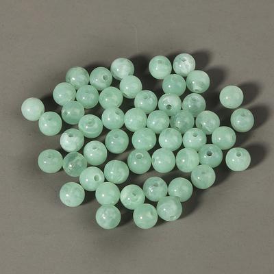 30-100PCs 6-8mm Acrylic Round Imitation Pearl Loose Beads Jewelry  Accessories Opaque Handmade