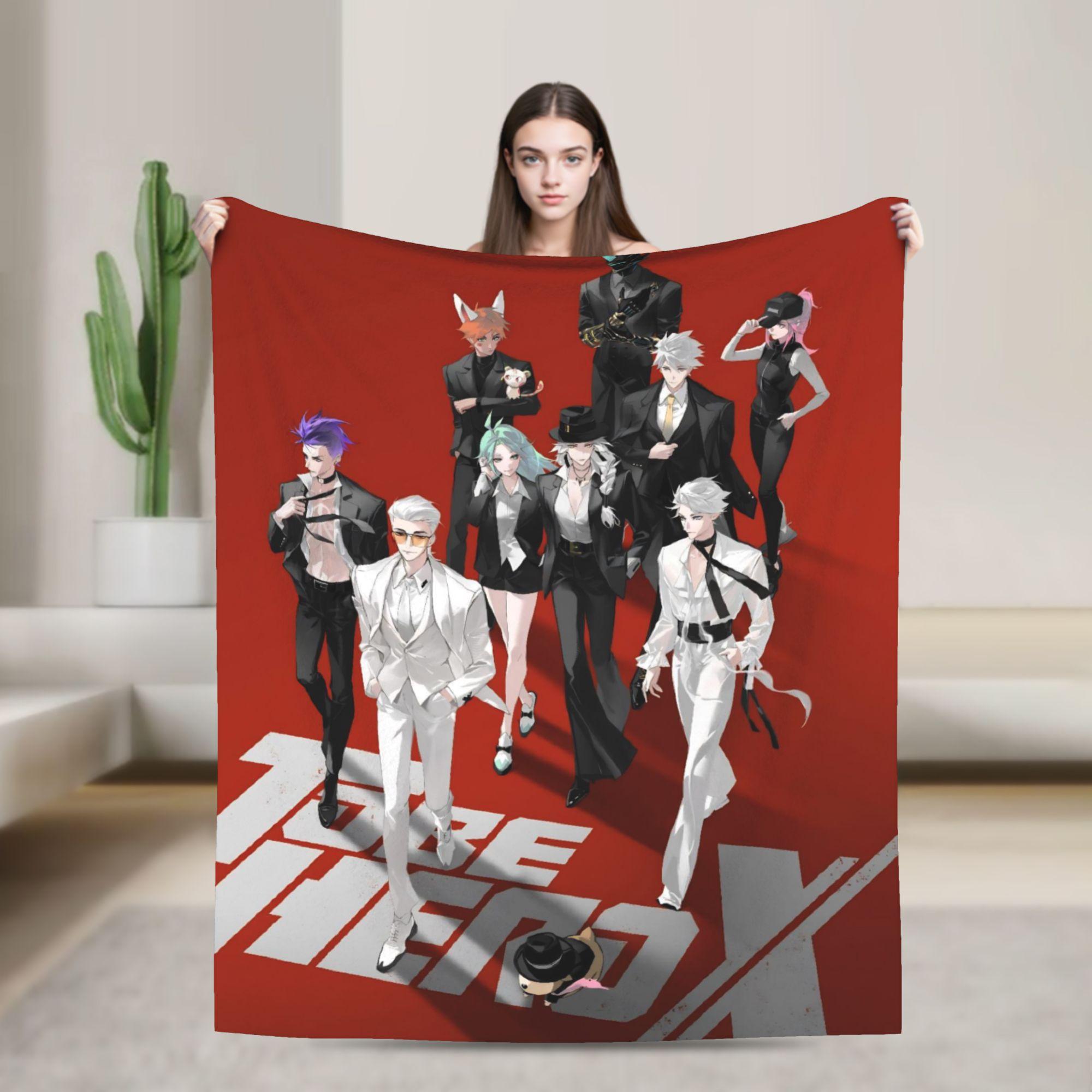 

To Be Hero-X Snap Fashion Blanket Anime Cartoon Flannel Novelty Warm Throw Fashion Blanket for Bed Sofa Spring/Autumn Car 75x90cm