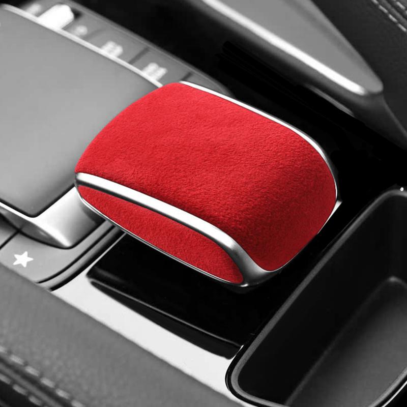 Made of Alcantara For Mercedes-Benz GLE W167 GLS X167 Gear Shift Knob Boot Cover Trim Stickers Car Lnterior Tuning Accessories